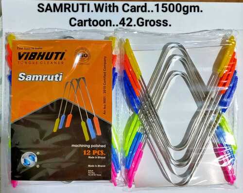 Samruti Vibhuti Stainless Steel Tongue Cleaner With Card, 1500GM