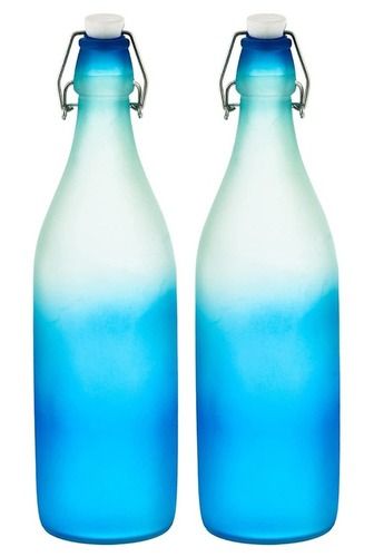  1000ml रंगीन और सुंदर कांच की पानी की बोतल 