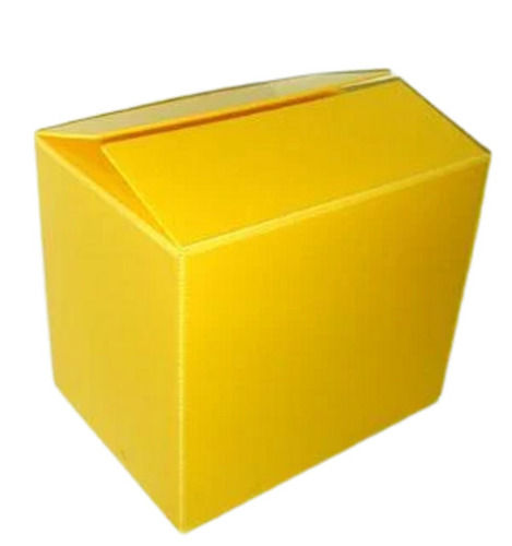 Yellow 20 Kilograms Capacity Glossy Laminated Plain Corrugated Plastic Box