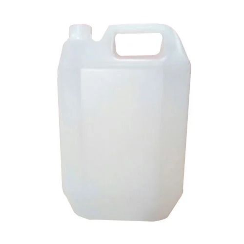 White 5 Liter Plain And High Strength Screw Cap Plastic Jerry Cans