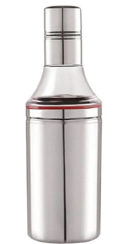 Silver 750 Ml Capacity Round Plain Polished Stainless Steel Oil Pourer