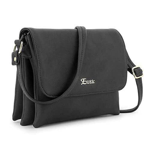 9.5x3.5x6 Inches Water Resistance Pu Leather Plain Shoulder Sling Bag