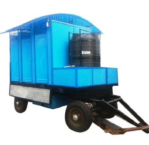 Blue Color Coated Pvc Window Portable Frp Mobile Toilet Van