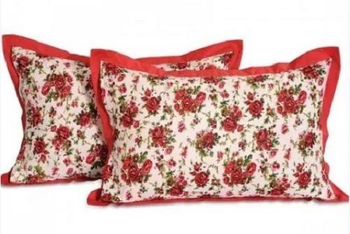 Red&Cream Cotton Rectangular Woven Printed Patterned Pillow Cover