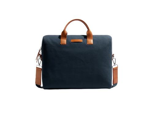 Flexiloop हैंडल नायलॉन लाइनिंग प्लेन पॉलिएस्टर और लेदर ऑफिस बैग लिंग: यूनिसेक्स