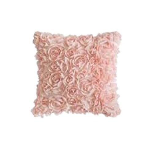 Peach Pink Rose Flower Square Shape 16X16 Inch Pillow Cover