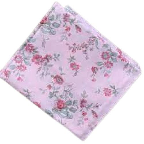 Skin Friendly Red Flowers On Pink Base Pure Cotton Fabric Design: Floral