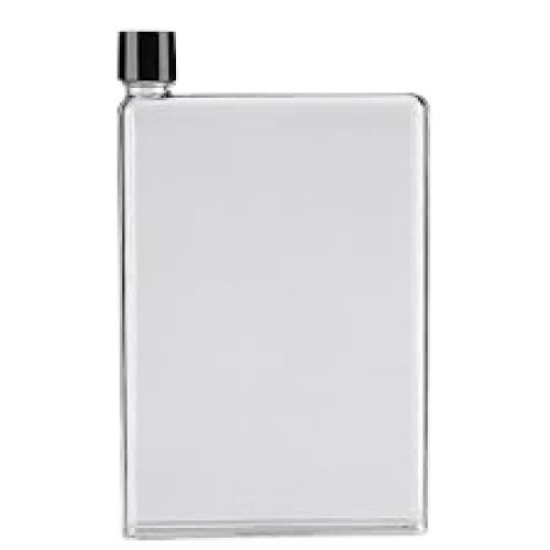 Square Transparent Plastic Water Bottle With Narrow Neck Screw Cap Capacity: 420 Milliliter (Ml)