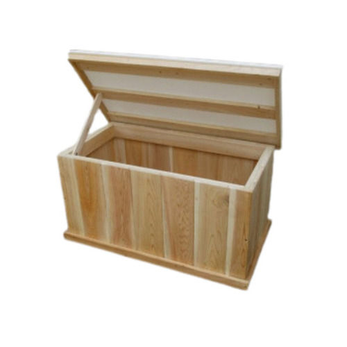 Wood 20 Inches Matt Lamination Rectangular Wooden Cargo Box