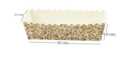 200 x 65 x 48 mm Silver Loaf Paper Pan