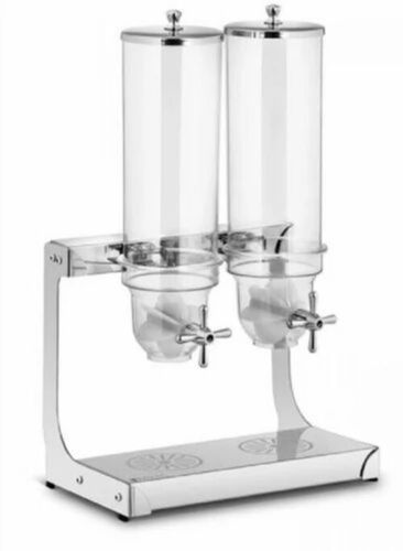 4000 Ml Capacity Polished Stainless Steel And Polycarbonate Cereal Dispenser