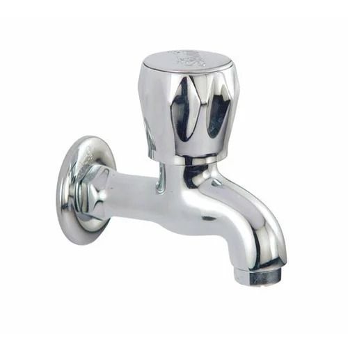 Silver 5 Inch Plain Wall Mounted Round Stainless Steel Bathroom Tap