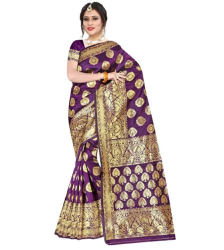 Multicolor 99% Pure Cotton Party Wear Printed Banarasi Saree For Ladies