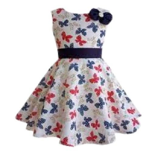 Girls Printed Sleeve Less Casual Wear Cotton Kids Bust Size: 11  Centimeter (Cm)