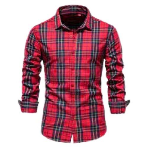 Mens Check Full Sleeve Cotton Casual Wear Shirt Chest Size: 40 Inch