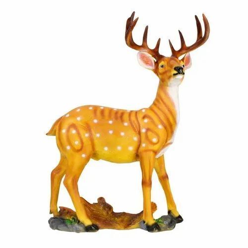 Polished Finish Deer Polyresin Animal Statue For Home Decoration Use