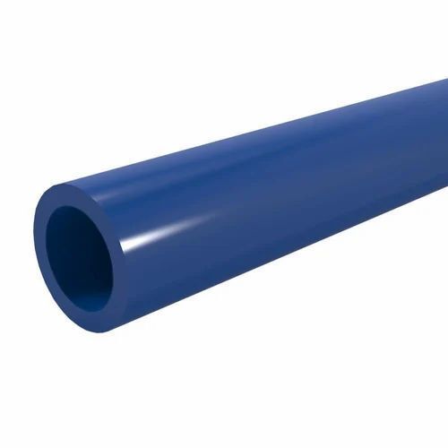 Blue 2.3Mm Thick Round Matte Finished Poly Vinyl Chloride Casing Pipe