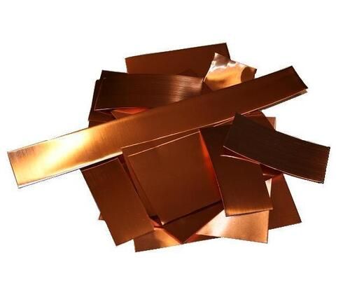 Brown 2.8Mm Thick Zinc Plated Scrap Copper Sheet For Electrical Industry Use