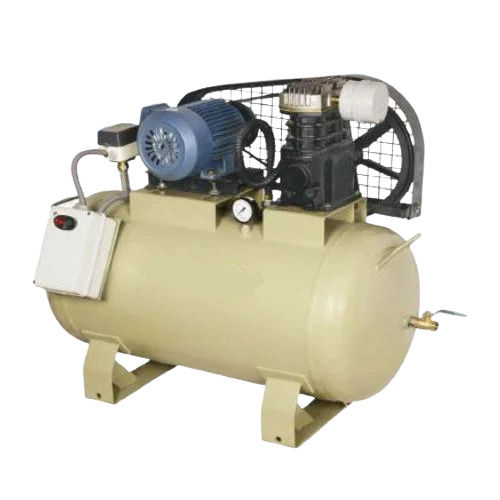 Yellow 220 Voltage Air Cooled Single Stage Air Compressor For Industrial Use