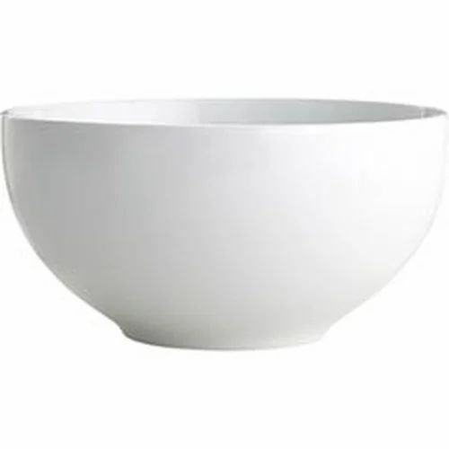 White 300Ml Capacity 5 Inches Round Dishwasher Safe Polished Ceramic Bowl