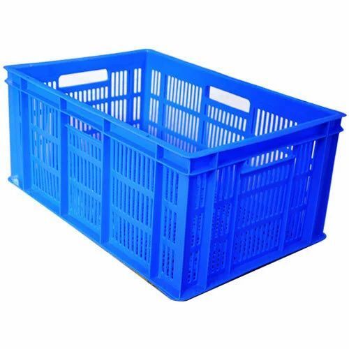 Blue 30X16X15 Inches Rectangular 25 Kilogram Capacity Pvc Plastic Crates