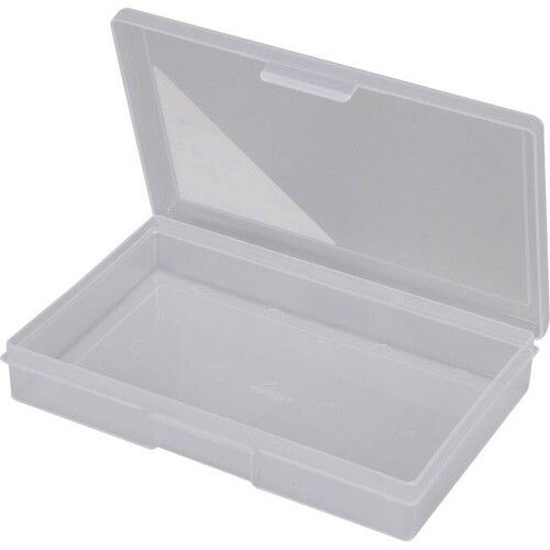 White 6X2 Inches Rectangular Scratch Resistance Matte Finished Plain Plastic Case