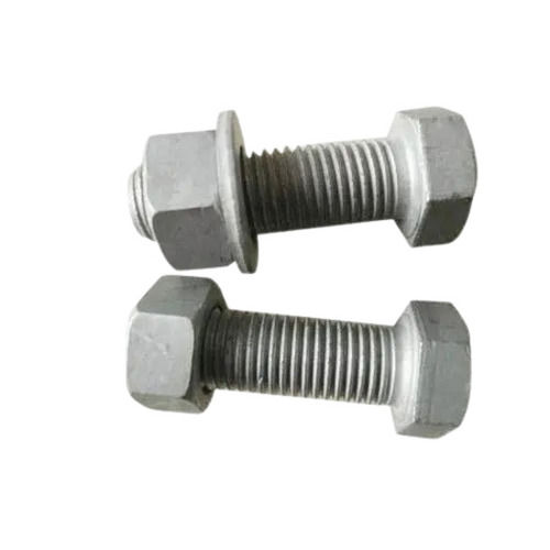 Corrosion Resistance Galvanized Hexagonal Head Mild Steel Bolt Nut Head Size: Hex