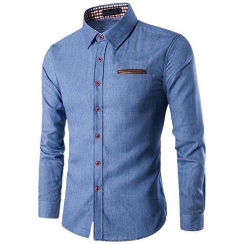 Plain Pattern Casual Wear Full Sleeve Pure Cotton Men'S Shirts Age Group: Above 18