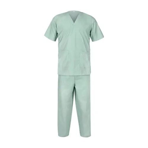 Washable And Breathable Plain Short Sleeves Cotton Scrub Suit