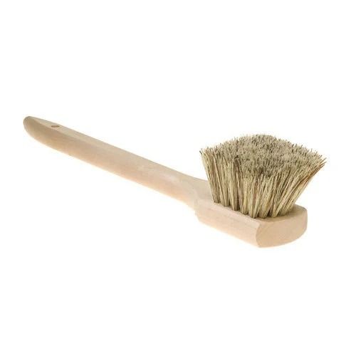 Brown 18 Inches 300 Gram Single Sided Soft Hair Wooden Cleaning Brush