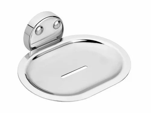 4.8mm Thick Wall Mounted Polished Stainless Steel Bathroom Soap Dish