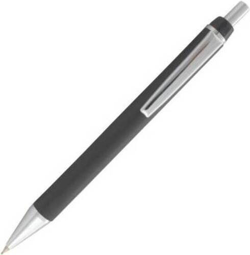 Black 5.5 Inch Dark And Smooth Writing Metal Body Retractable Pen