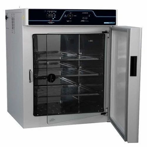 Black And Silver 60 Hertz 220 Voltage Electric Stainless Steel Bacteriological Laboratory Incubator