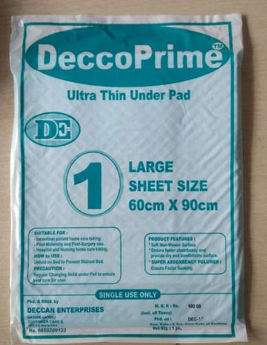 60x90 Centimeter Rectangular Non Woven 100% Cotton Disposable Pad