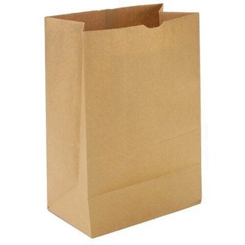 8x3x12 Inches 3 Side Sealed Biodegradable Plain Kraft Paper Grocery Bag