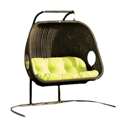 Matt Finish Pvc Plastic Body Modern Two Seater Swing Chair For Garden Use