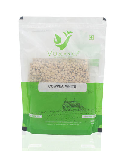 Organic Cowpea White - Whole Round Pulses, 100% Pure, Fresh Organic Quality, Nutritious Plant-Based Protein Source