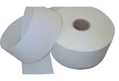 Shirt Interlining - 50 Meter Roll, Round Shape, 2 - 4mm Thickness | Cotton, Plain Pattern, White Color, Fusible Lining