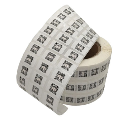 White Single Side And Solvent Adhesive Chromo Paper Barcode Sticker