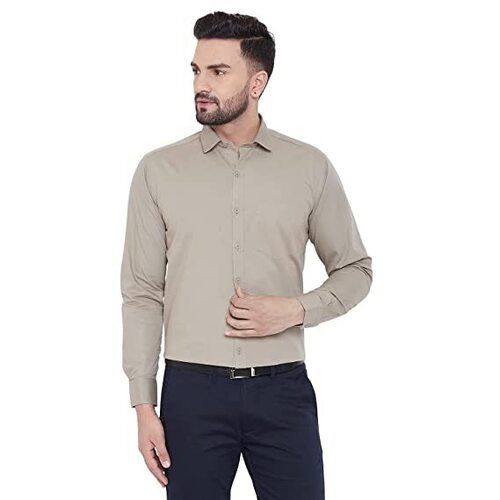 Washable And Comfortable Full Sleeves Formal Wear Plain Cotton Shirts For Mens Age Group: 18 Year Above