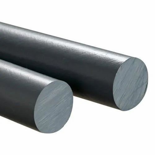 Black 12.3 Mm Thick Polished Finish Round Poly Vinyl Chloride Rod For Construction Use 