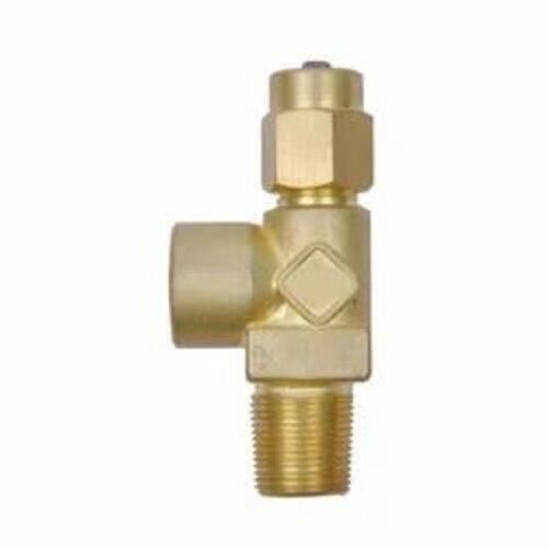 Golden 15 Mpa Polished Finish Brass Cylinder Valve For Pipe Fittings Use