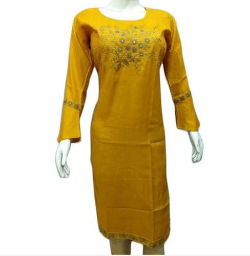 Cotton And Rayon Ladies Kurti Bust Size: 36-38 Inches Inch (In)