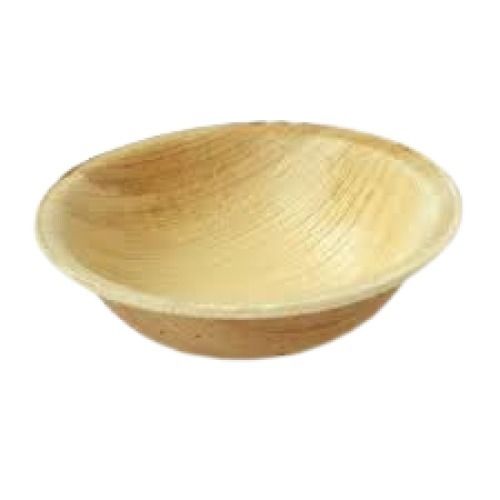 Light Brown 5 Inch Disposable Areca Leaf Bowl Pack Of 25 Piece 