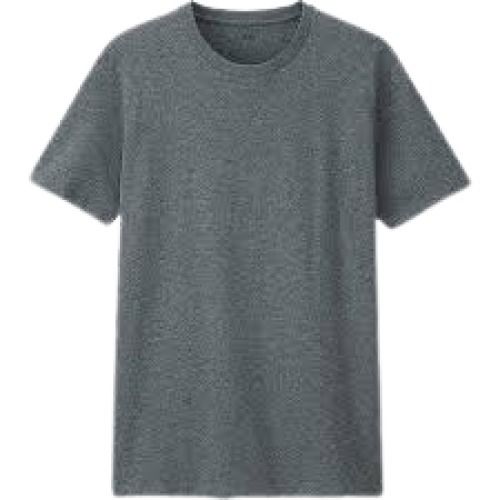 Mens Plain Grey Round Neck Short Sleeve Casual Wear Cotton T Shirt Gender: Male