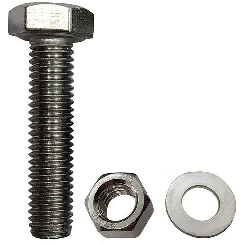 Silver Mild Steel Nut Bolt And Washer