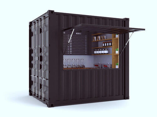 Rectangular Modular Container Retail Kiosks For Shop