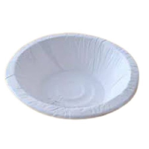 White Round Shape Plain Paper Bowl