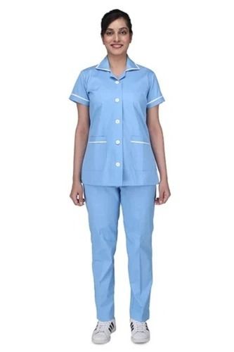 Washable And Plain Dyed Short Sleeves Polyester Nurse Uniform Age Group: 18+