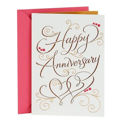 0.6 Mm Thick Handmade And Rectangular Printed Paper Anniversary Card